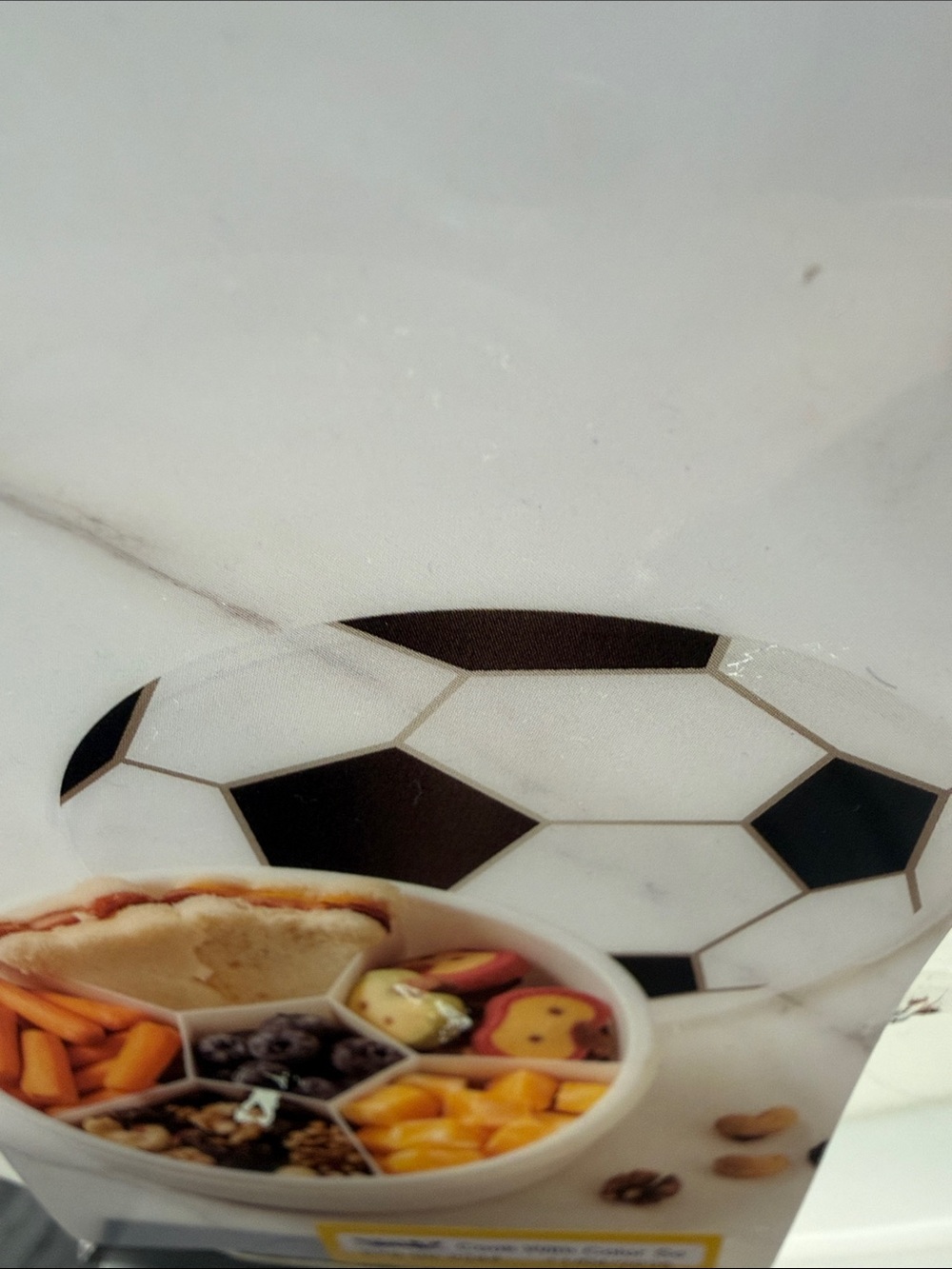 CWC Soccer-Pattern Snack Box - White & Black - Picture 3 of 3